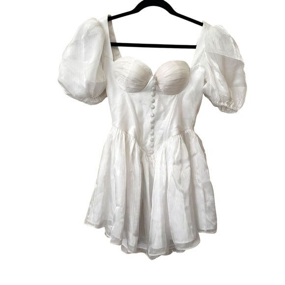 ADEIRLINA Bridal Corset Mini Dress White NWT XS - Picture 2 of 5